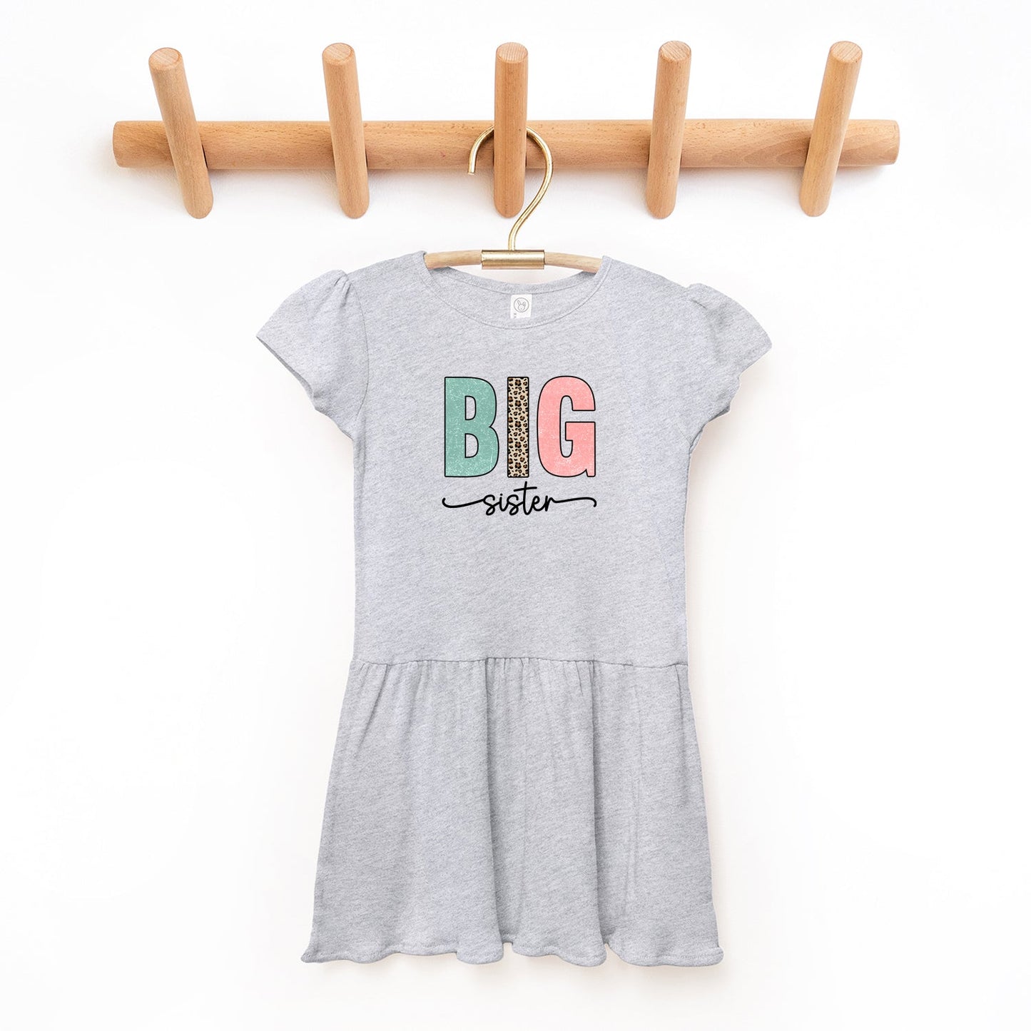 Big Sister Leopard | Toddler Graphic Dress