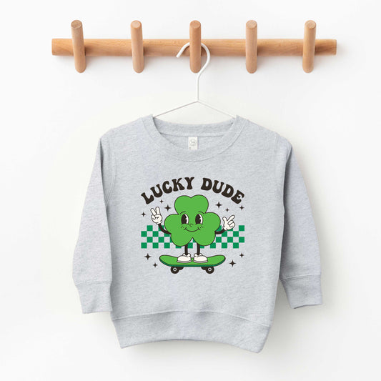 Lucky Dude Skateboard | Toddler Sweatshirt