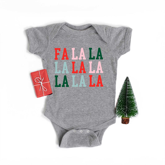 Colorful Fa La La | Baby Graphic Short Sleeve Onesie