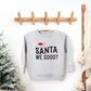 Santa We Good Glitter | Youth Ultra-Soft Graphic Sweatshirt