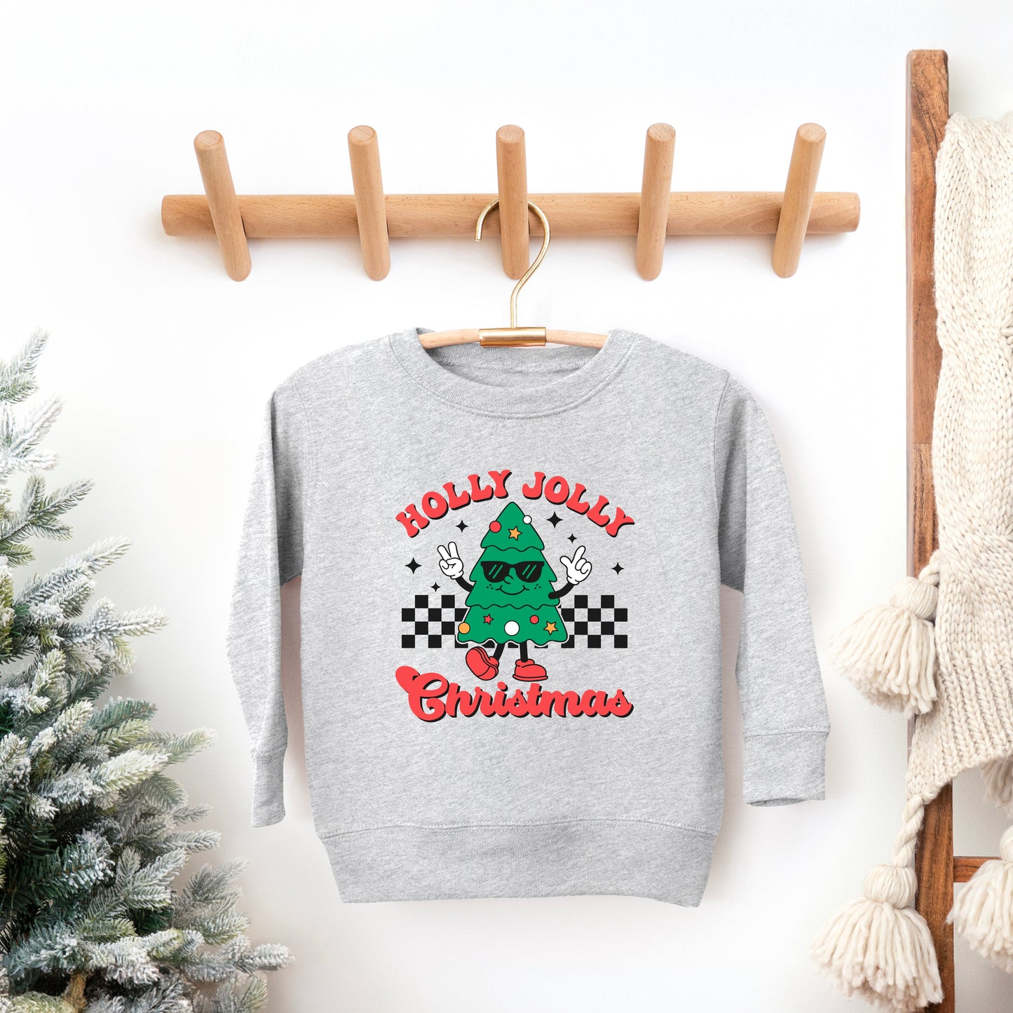 Holly Jolly Christmas Tree | Toddler Graphic Sweatshirt