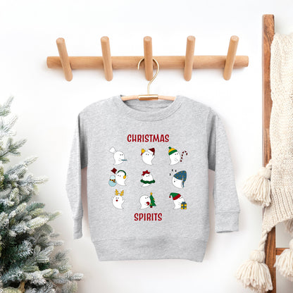 Christmas Spirits Red Words | Toddler Graphic Sweatshirt