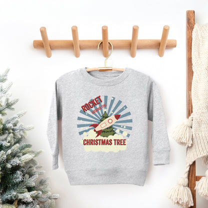 Rocket Around The Christmas Tree | Toddler Graphic Sweatshirt