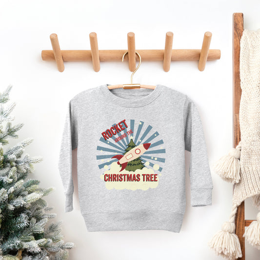 Rocket Around The Christmas Tree | Toddler Graphic Sweatshirt