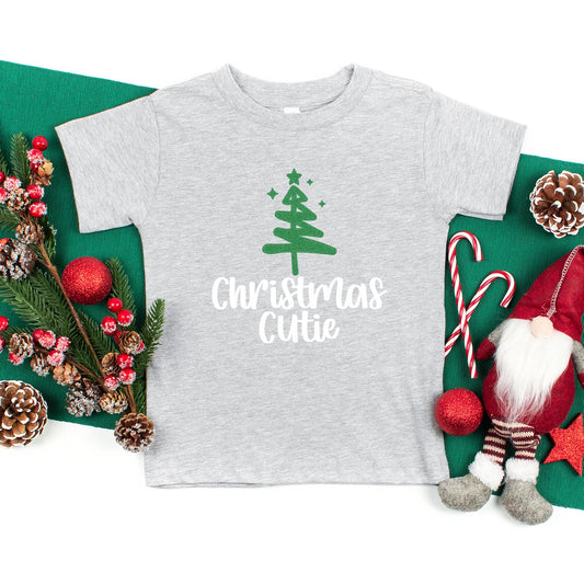 Christmas Tree Cutie Glitter | Youth Graphic Short Sleeve Tee