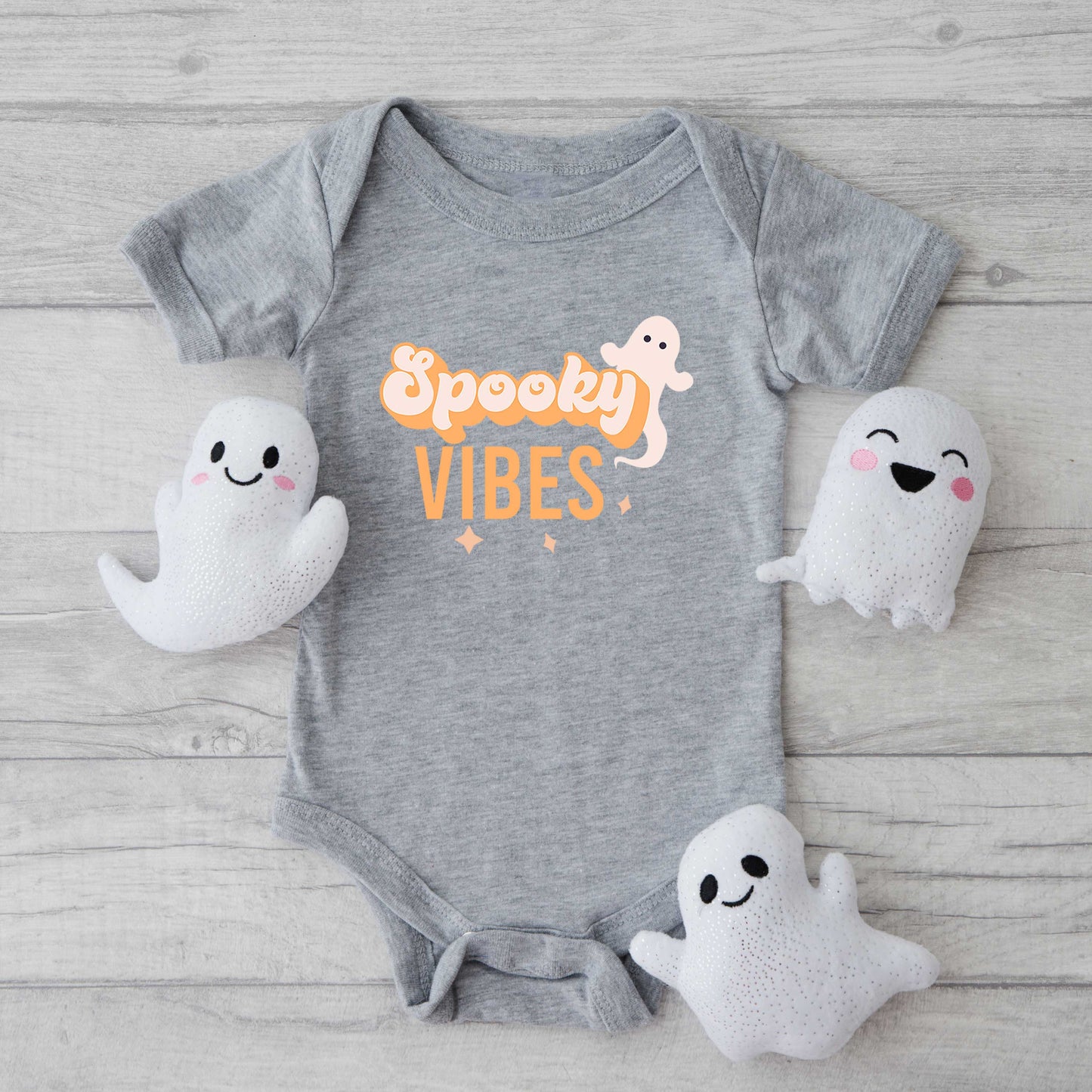 Spooky Vibes Colorful | Baby Graphic Short Sleeve Onesie