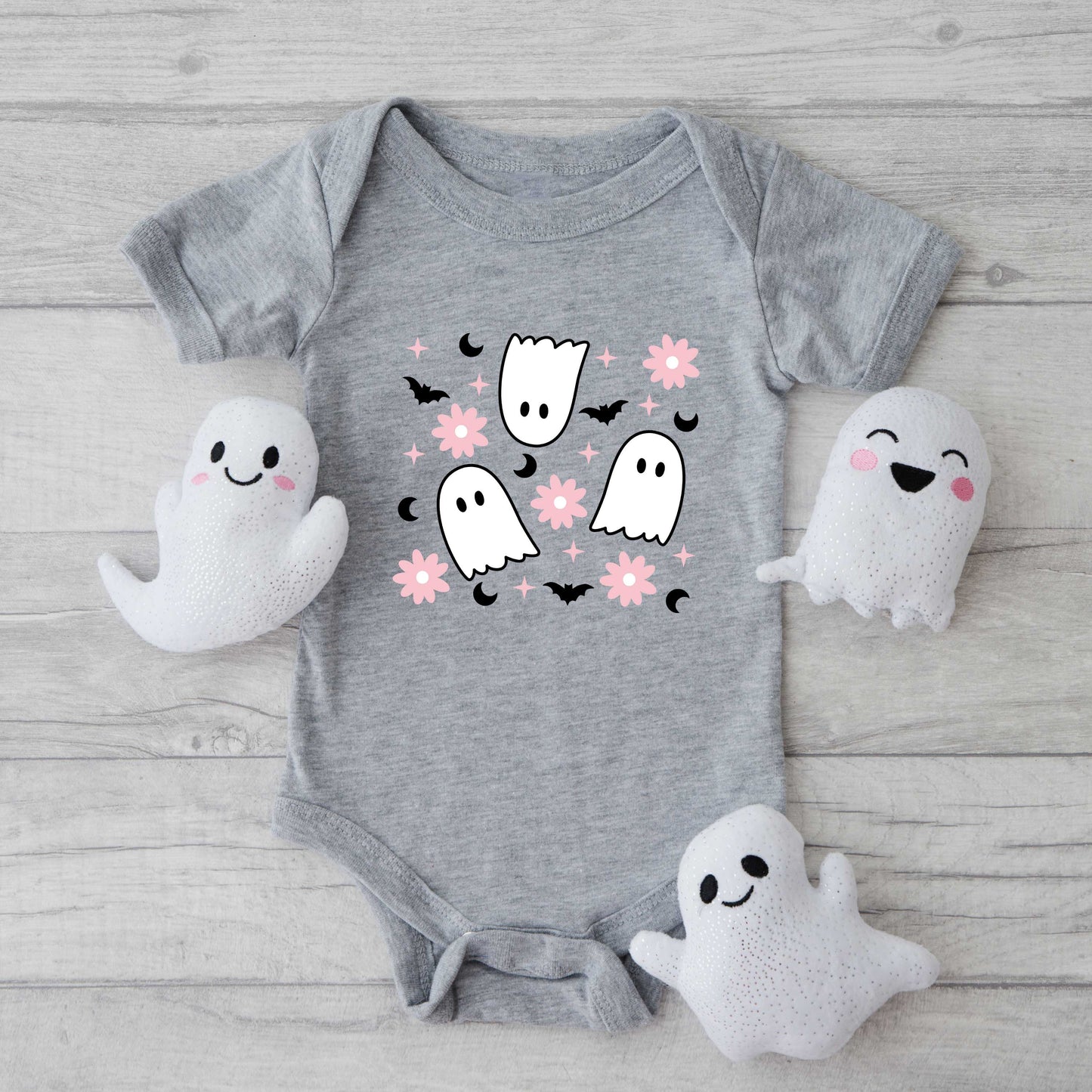 Ghost Flowers | Baby Graphic Short Sleeve Onesie