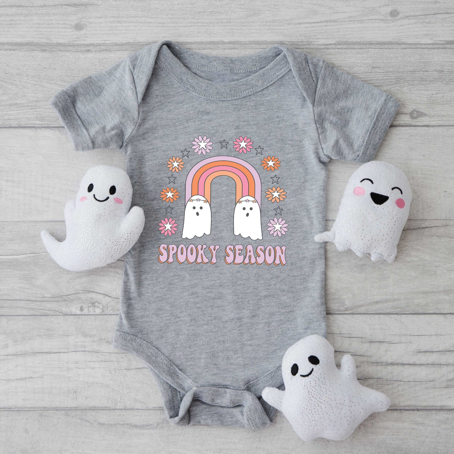 Spooky Season Rainbow | Baby Graphic Short Sleeve Onesie