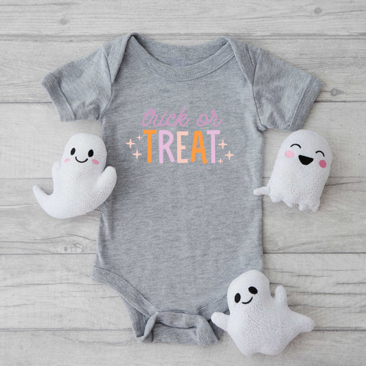 Trick Or Treat Colorful | Baby Graphic Short Sleeve Onesie