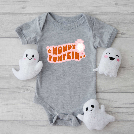 Howdy Pumpkin Ghost | Baby Graphic Short Sleeve Onesie