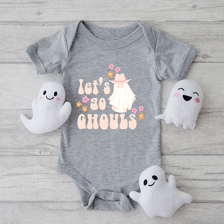 Let's Go Ghouls Ghost | Baby Graphic Short Sleeve Onesie