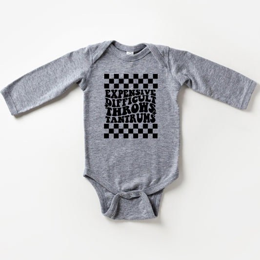 Expensive Difficult Tantrums | Baby Long Sleeve Onesie