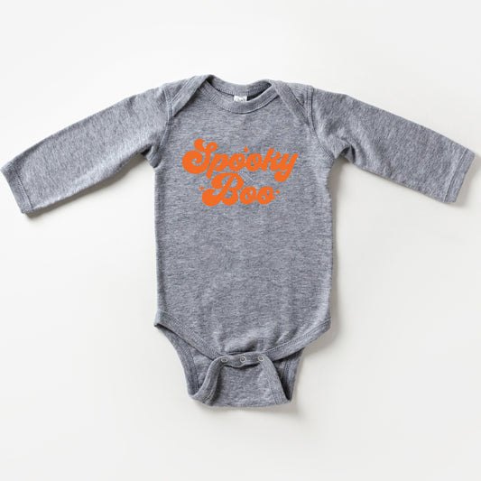 Spooky Boo Stars | Baby Graphic Long Sleeve Onesie