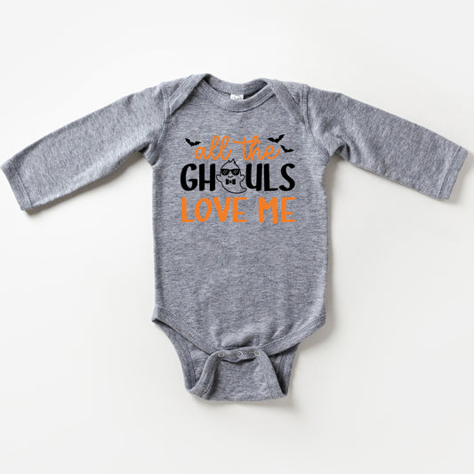 All The Ghouls Love Me Bats | Baby Graphic Long Sleeve Onesie