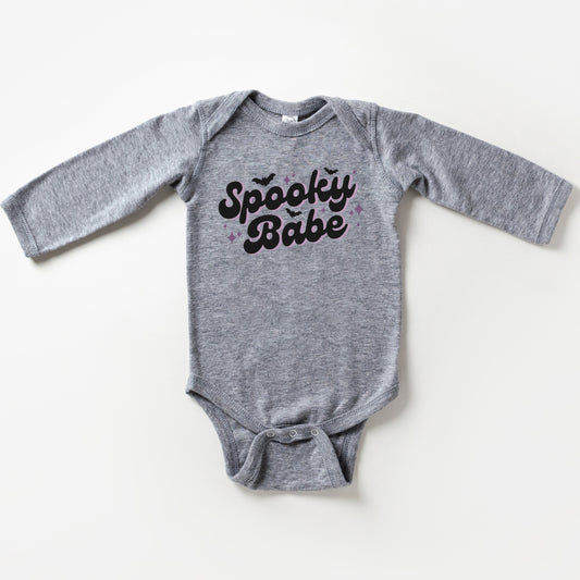 Spooky Babe Purple | Baby Graphic Long Sleeve Onesie