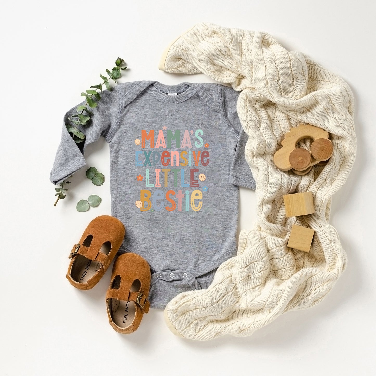 Mama's Expensive Bestie | Baby Long Sleeve Onesie