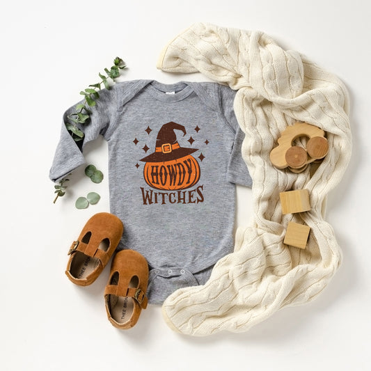 Howdy Witches Stars | Baby Graphic Long Sleeve Onesie