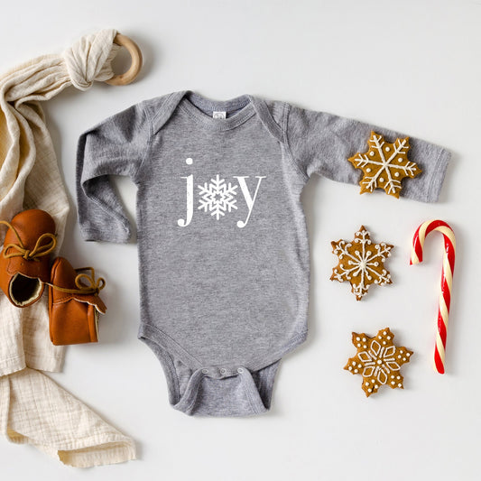 Joy Snowflake | Baby Graphic Long Sleeve Onesie