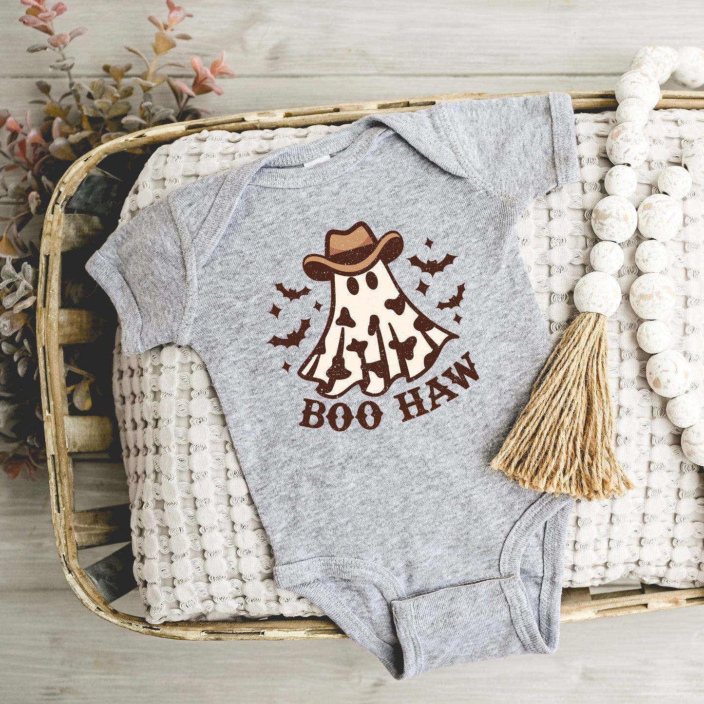 Boo Haw Ghost | Baby Graphic Short Sleeve Onesie