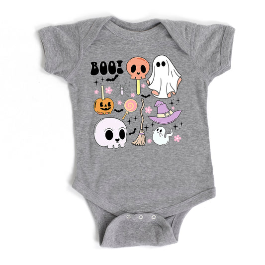 Boo Chart | Baby Graphic Short Sleeve Onesie