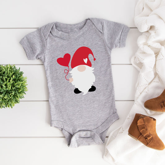 Balloon Heart Gnome | Baby Graphic Short Sleeve Onesie