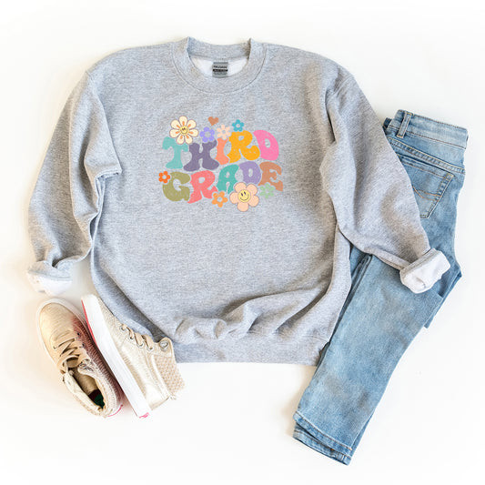 Third Grade Flowers | Youth Graphic Sweatshirt