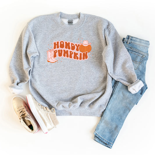 Howdy Pumpkin Boots | Youth Sweatshirt