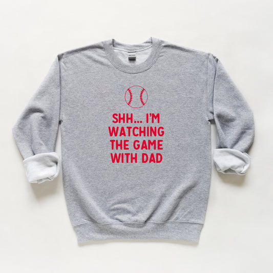Watching The Game With Dad | Youth Sweatshirt