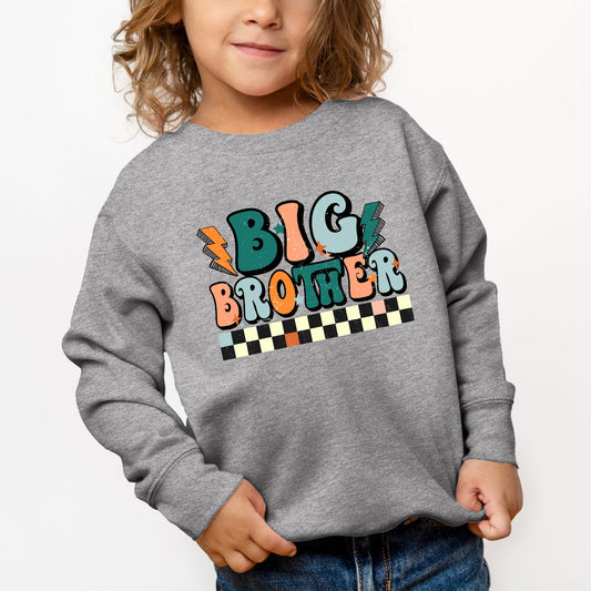 Big Brother Checkered | Toddler Graphic Sweatshirt