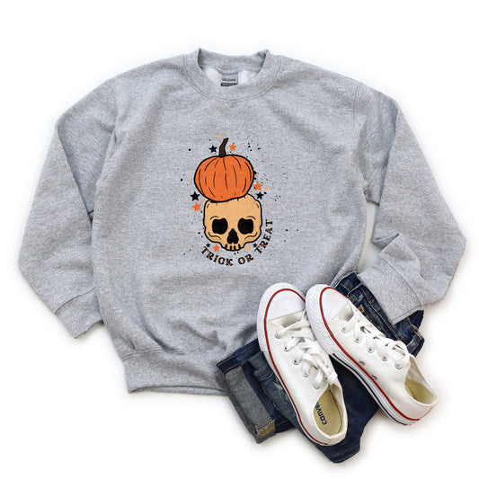 Trick Or Treat Skull | Youth Graphic Sweatshirt