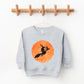 Watercolor Witch On Broom | Toddler Graphic Sweatshirt