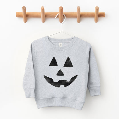 Watercolor Jack-O-Lantern Face | Toddler Graphic Sweatshirt