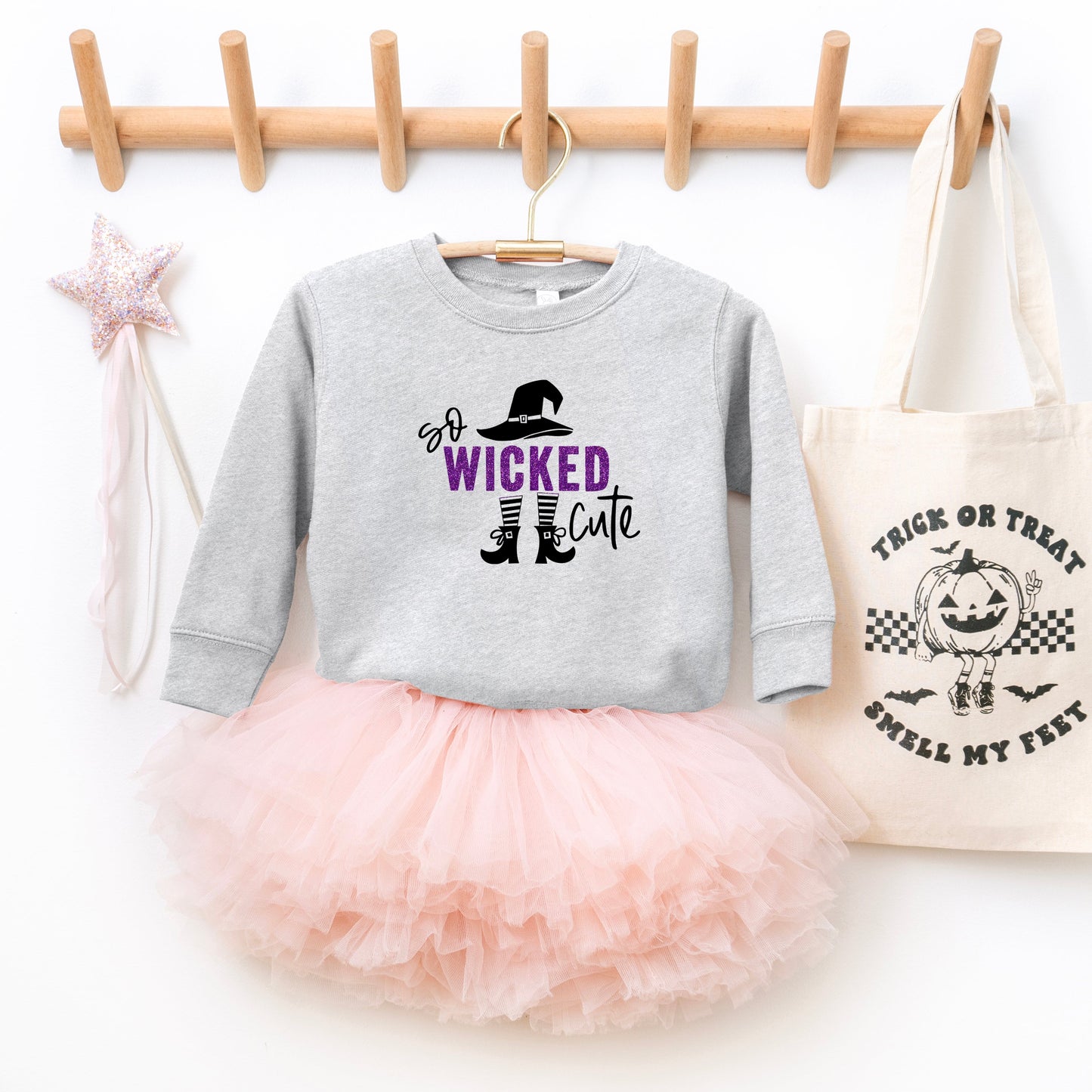 So Wicked Cute Glitter | Youth Ultra-Soft Graphic Sweatshirt