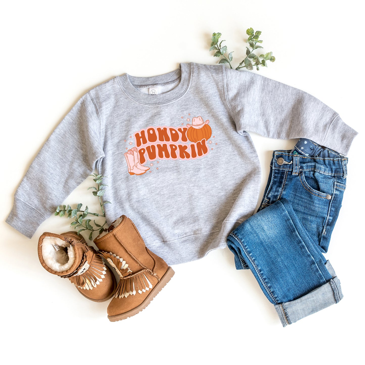 Howdy Pumpkin Boots | Toddler Sweatshirt