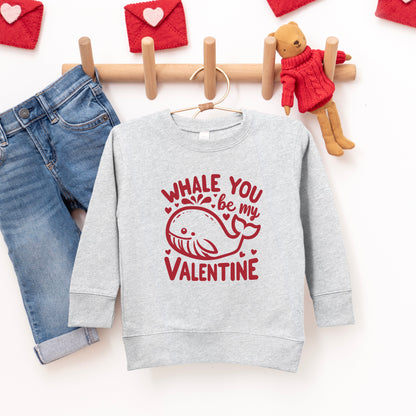 Valentines Whale | Youth Ultra-Soft Graphic Sweatshirt