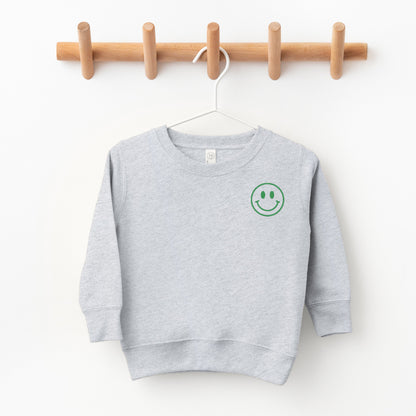Embroidered Smiley Face Outline | Toddler Graphic Sweatshirt