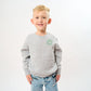 Embroidered Smiley Face Outline | Youth Ultra-Soft Graphic Sweatshirt