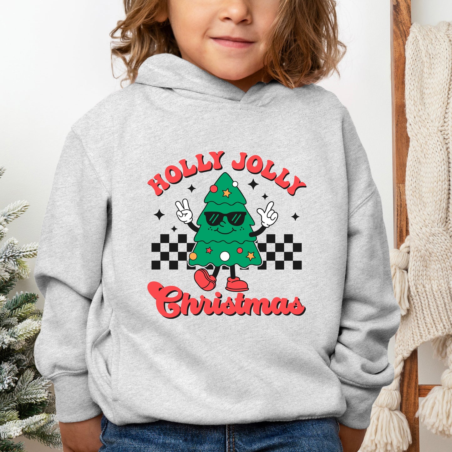 Holly Jolly Christmas Tree | Toddler Graphic Hoodie