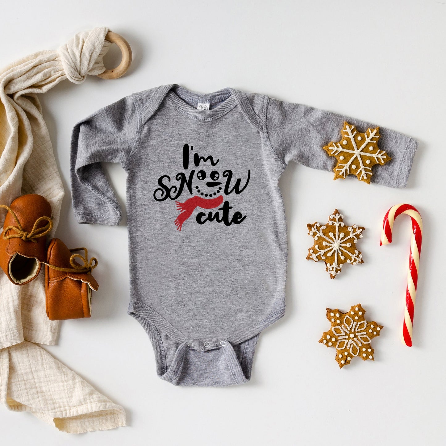 I'm Snow Cute Glitter | Baby Graphic Long Sleeve Onesie