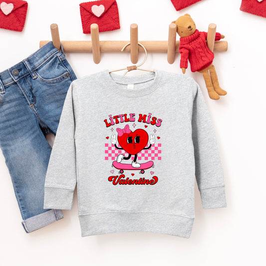 Little Miss Valentine Skateboard | Youth Ultra-Soft Graphic Sweatshirt