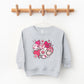 Pink Flower Hearts | Toddler Graphic Sweatshirt