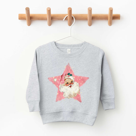 Pink Santa Star | Toddler Graphic Sweatshirt