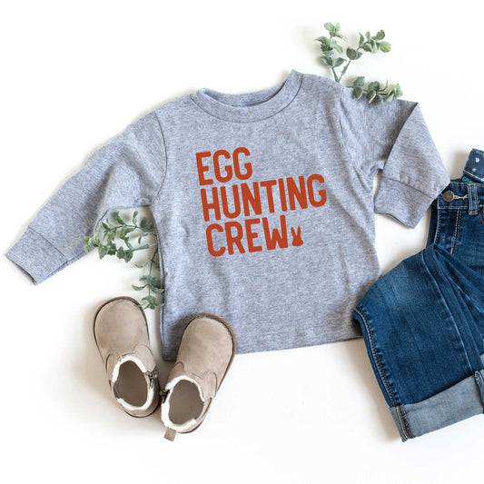 Egg Hunting Crew Bunny | Toddler Long Sleeve Tee
