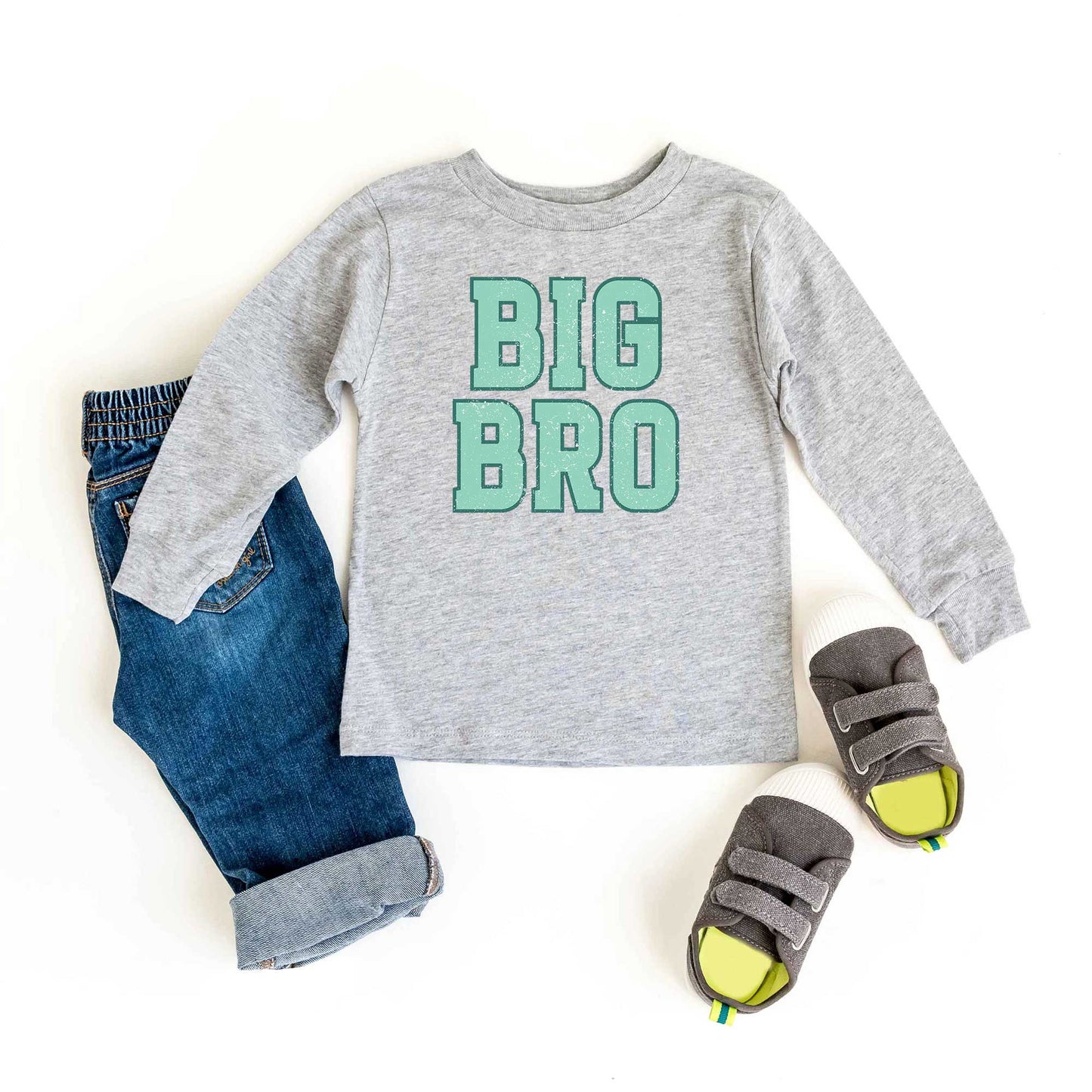 Big Bro Distressed | Toddler Graphic Long Sleeve Tee