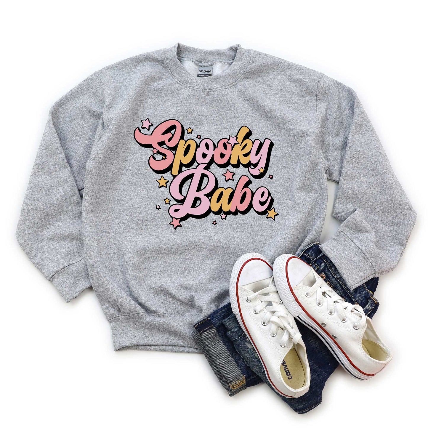 Spooky Babe Colorful | Youth Graphic Sweatshirt