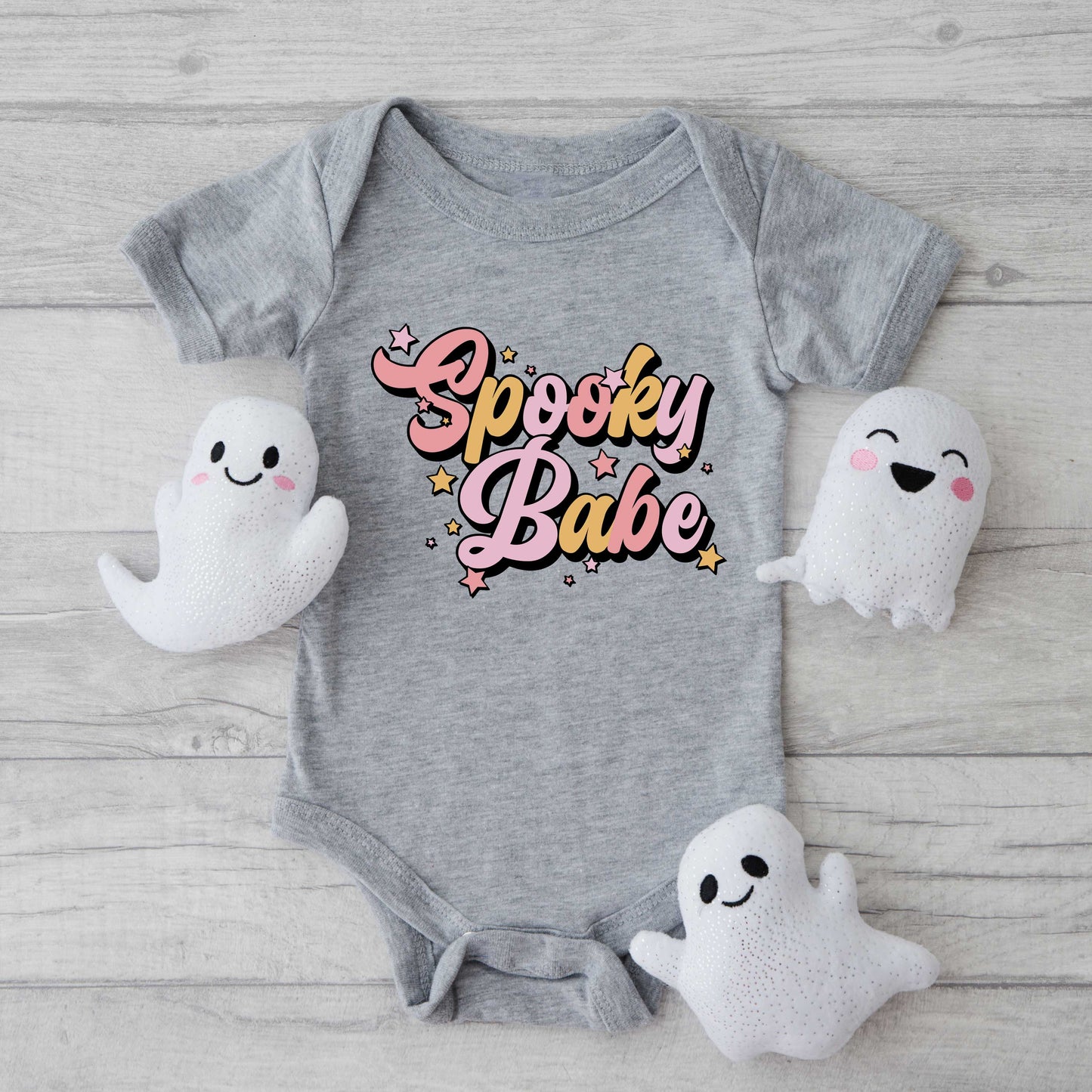 Spooky Babe Colorful | Baby Graphic Short Sleeve Onesie