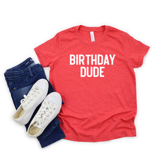 Birthday Dude Bold | Youth Graphic Short Sleeve Tee