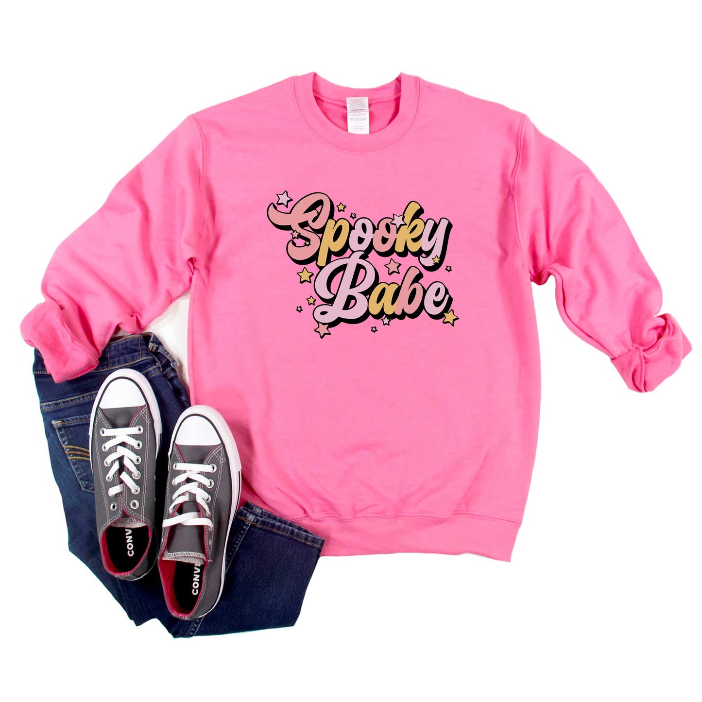 Spooky Babe Colorful | Youth Graphic Sweatshirt