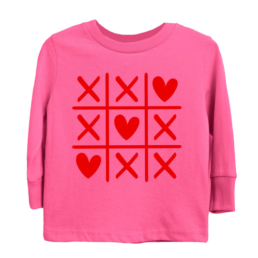 Tic Tac Heart | Toddler Graphic Long Sleeve Tee