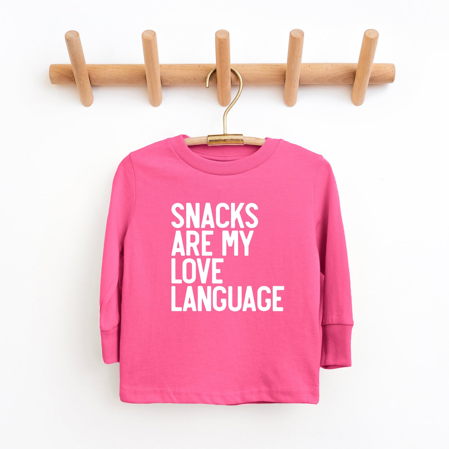 Snacks Are My Love Language | Youth Graphic Long Sleeve Tee